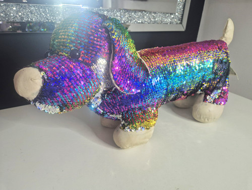 Reversible sequin dachshund - reversible,