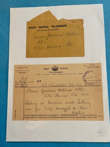 Peter cushing telegram and - ,