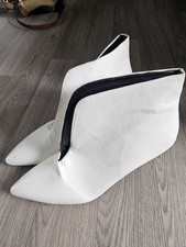 Women's White Ankle Heeled