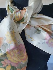 Elegant Thai silk floral silk scarf (our ref: A49)
