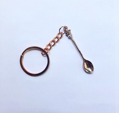 Rose gold mini spoon key - spoon,