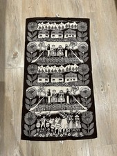 Vintage Cotton Tea Towel Pat Albeck Style Cows Farms Lovers Cute Floral