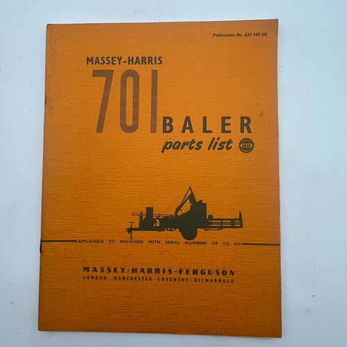 Massey harris 701 baler - baler, parts