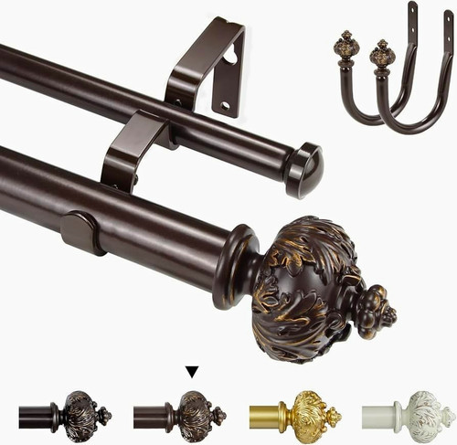 Double curtain pole inch - double, 1