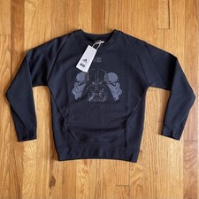 adidas Star Wars Z.N.E. Crew Neck Sweatshirt Black Darth Vader Kids Small Soft