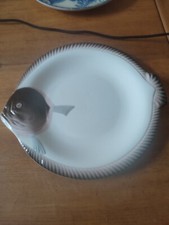 Fish Plate In Faience From Longwy Copenhagen Model 1900/1960 No. 3