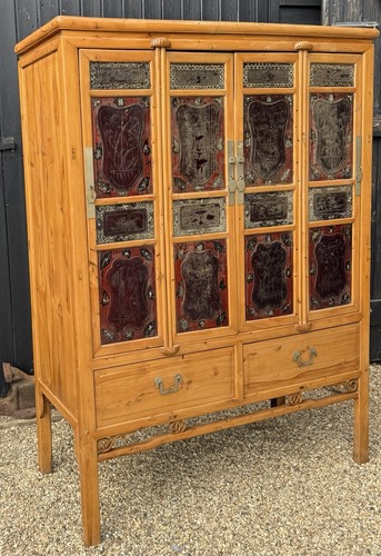 Chinese elm marriage cabinet - chinese,