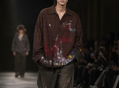 Brown check jacket - check, with