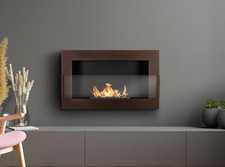 Wall-hung bio-fireplace with