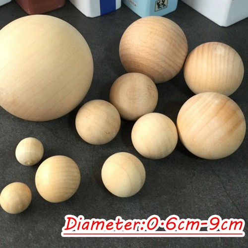 Solid wooden balls 6cm - solid, 0.6cm-9cm