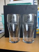 Theakstons Pint Tulip Glasses