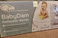 BabyDam Bathwater Barrier - White/Grey *New/ Sealed