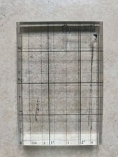 Papermania Docrafts  Clear Acrylic Stamp Blocks with Grid 10 x 7cm Ex Display 