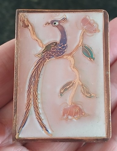 Enamel metal matchbox - metal, holder