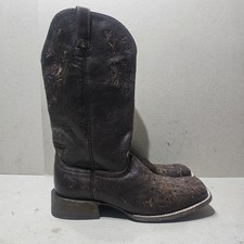 ARIAT STYLE 10015346 MEN'S LEATHER COWBOY BOOTS DARK BROWN UK8.5 EU42.5