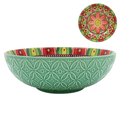 Green ceramic bowl tuscany - bowl,