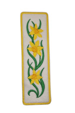 Embroidered Daffodil Bookmark
