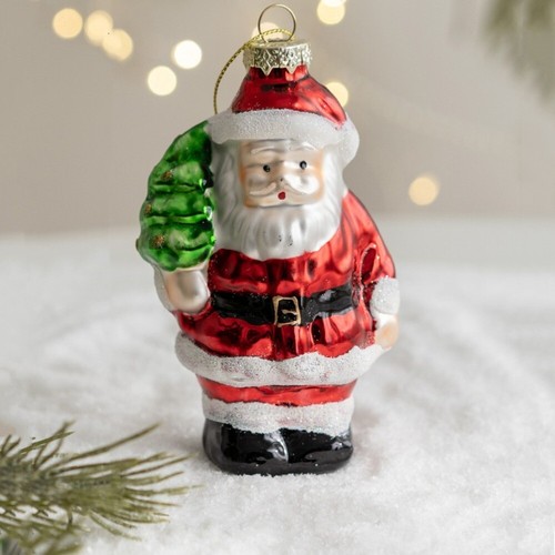Santa claus christmas glass - christmas,