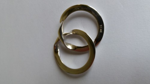 Sterling silver puzzle ring - silver,