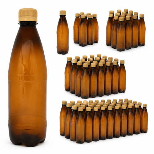 500ml brown pet bottle - bottle, with