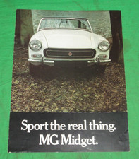 MG Midget 1275 "Sport the Real Thing" 1970/1 8 page brochure