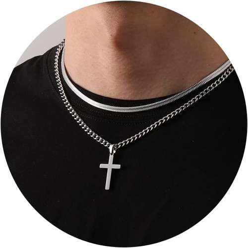 Cross necklace for men - cross,