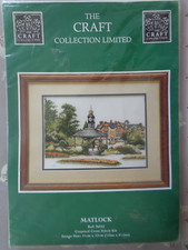 The Craft Collection Ltd cross stitch kit of Matlock house/garden/clock tower