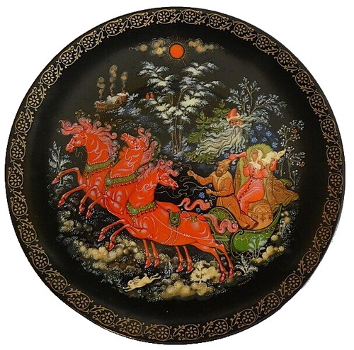 Ussr russian porcelain plate - ussr,