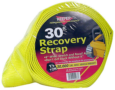 Vehicle recovery strap in - strap,, 6-in