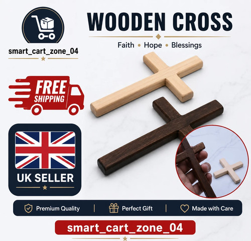 Christian wooden cross - wooden,