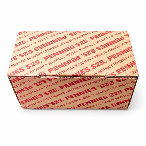 Bank sealed penny box rolls - bank, box-50