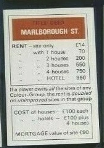 Monopoly 1970s replacement - 1970s,