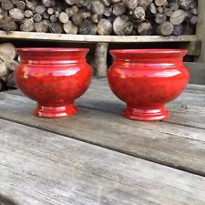 Pair Of Vintage Red Marbled