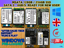 mSATA SSD 128GB / 256GB / 512GB SATA 3 WINDOWS 10 / 11 PRO PRELOADED ✅ NEW/USED