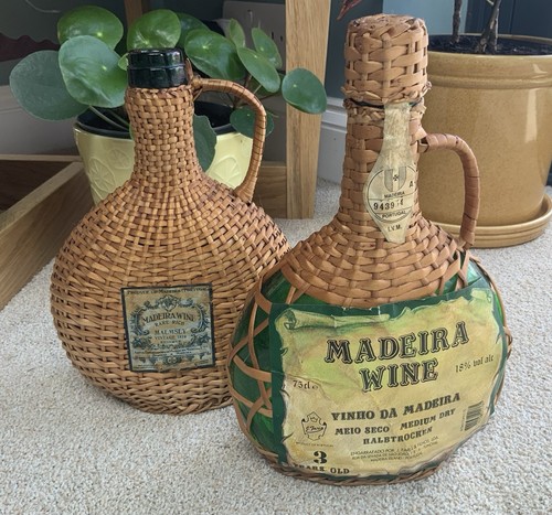 Antique madeira wicker covered - madeira,