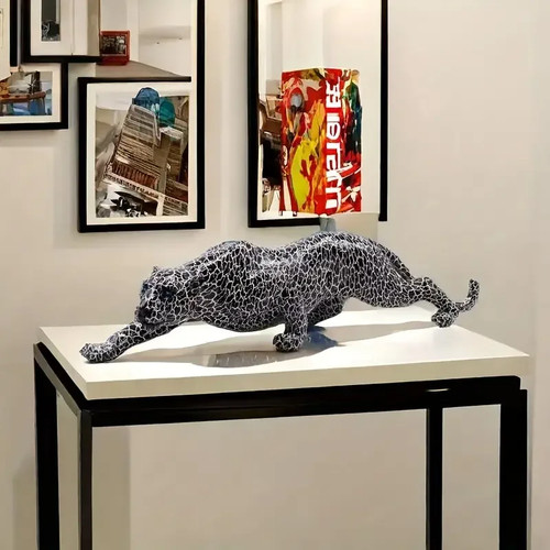 Resin cheetah figurine - resin,