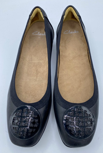 Ladies clarks black leather - clarks,