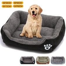 Dog Bed Cat Beds Soft Washable Fleece Puppy Cushion Warm Pet Basket Large Dog