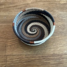 HANDMADE SOUTH AFRICAN ZULU TELEPHONE WIRE basket Small Bowl trinket