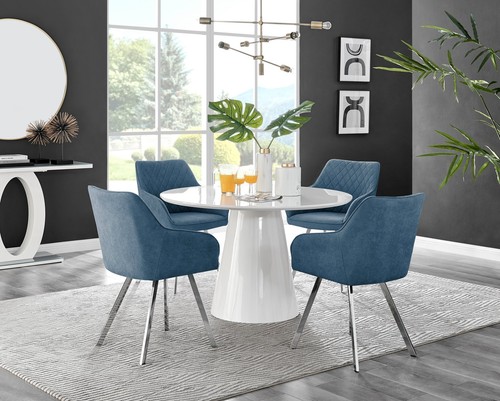 Palma white high gloss round - palma,