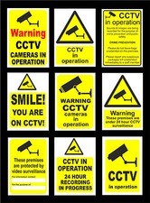  CCTV SECURITY signs &