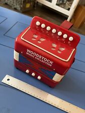 Woodstock Music Collection Kids Red Toy Accordion 7 Key Squeezebox Music Works
