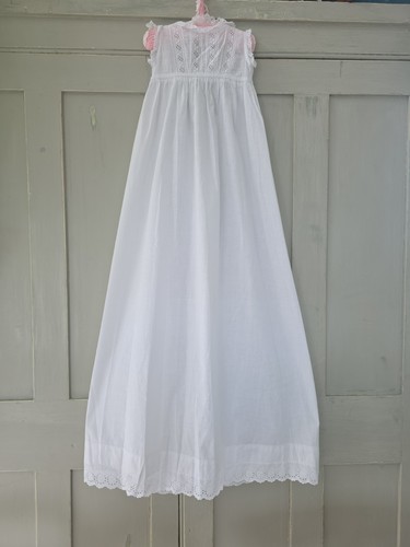 Vintage long white cotton - white,
