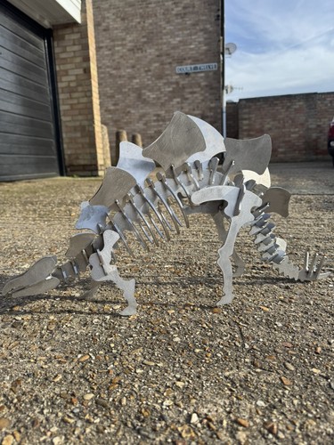 Stainless steel stegosaurus - stainless,