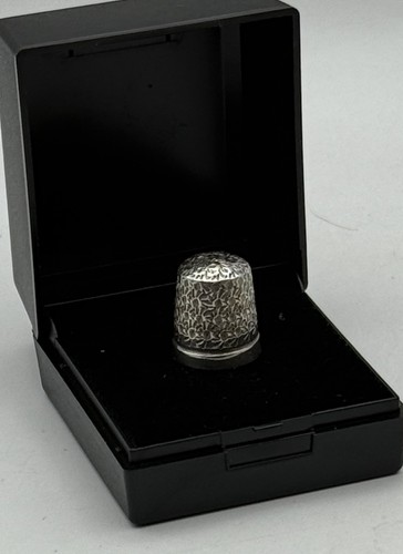 Antique childs silver thimble - antique,
