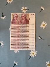 10 x £50 Unc