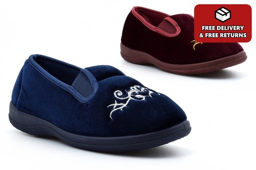 Womens wide fit - fit, slippers