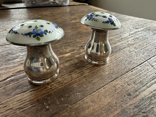 Sterling silver enamel salt - sterling,