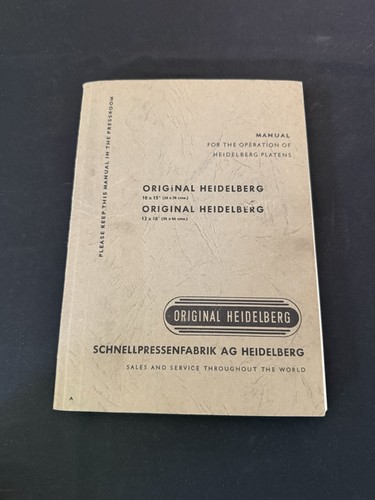 Vintage heidelberg platen - heidelberg,