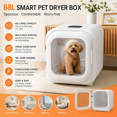 Pet dryer box 68l portable - dryer,